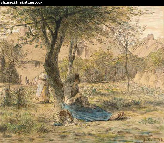 Jean-Franc Millet In the garden