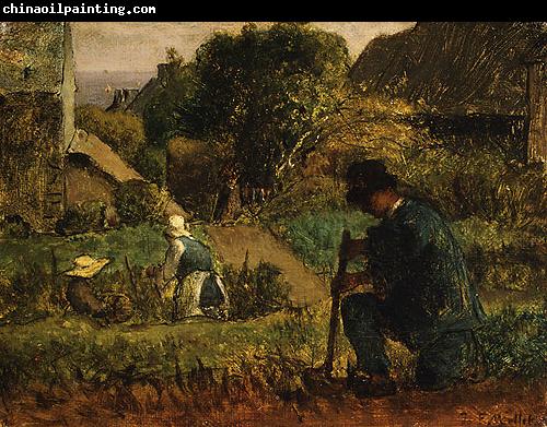 Jean-Franc Millet Garden Scene