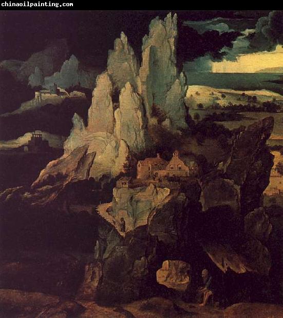 Joachim Patenier Saint Jerome in a Rocky Landscape