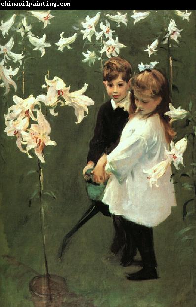 John Singer Sargent Garden Study of the Vickers Children