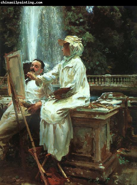 John Singer Sargent The Fountain at Villa Torlonia in Frascati