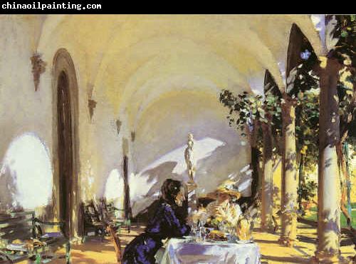 John Singer Sargent Breakfast in  the Loggia