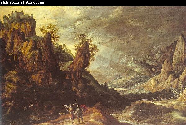 Kerstiaen de Keuninck Landscape with Tobias and the Angel