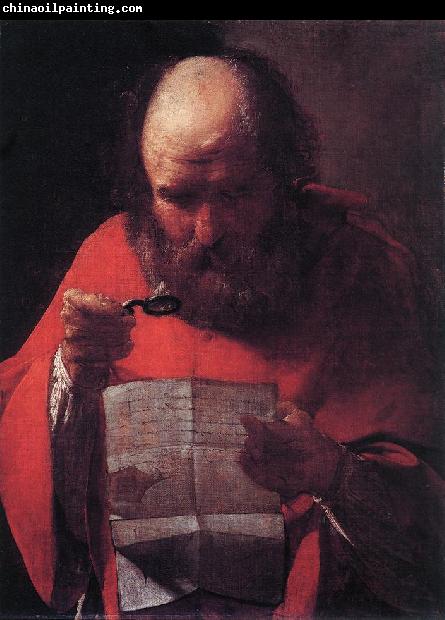 LA TOUR, Georges de Saint Jerome Reading sg