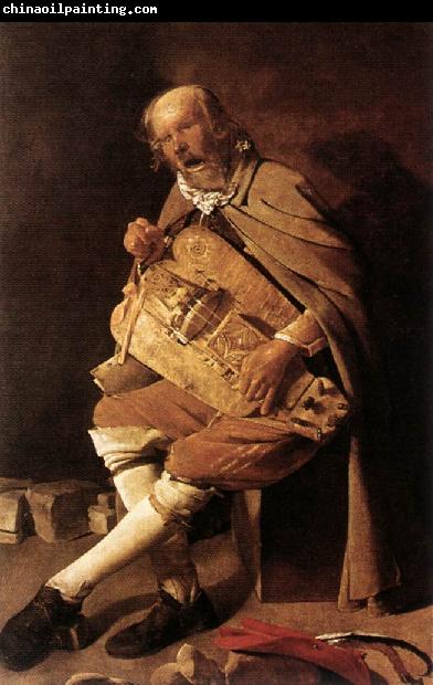 LA TOUR, Georges de The Hurdy-gurdy Player