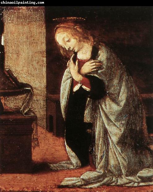 LEONARDO da Vinci Annunciation (detail) ey79