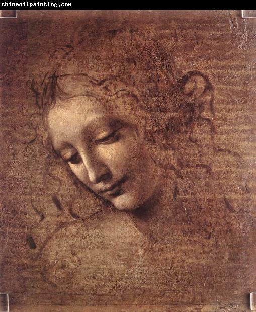 LEONARDO da Vinci The Virgin and Child with St Anne (detail)  f