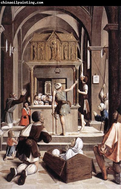 LIEFERINXE, Josse Pilgrims at the Tomb of St Sebastian fg