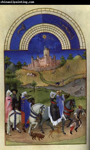 LIMBOURG brothers Les trs riches heures du Duc de Berry: Aout (August) sg