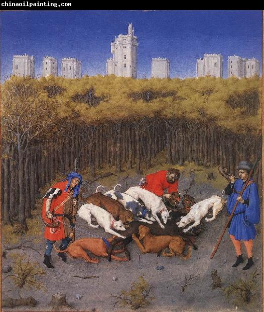 LIMBOURG brothers Les trs riches heures du Duc de Berry: December (detail) dg