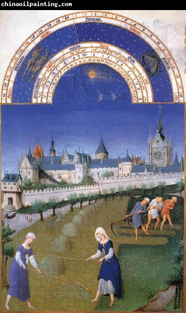 LIMBOURG brothers Les trs riches heures du Duc de Berry: Juin (June) edf