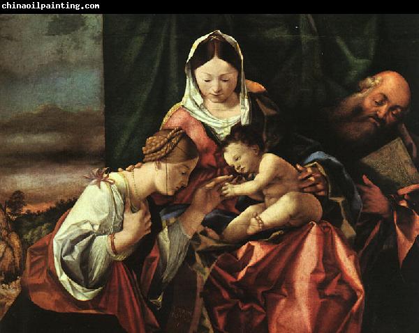 LOTTO, Lorenzo The Mystic Marriage of St. Catherine sg