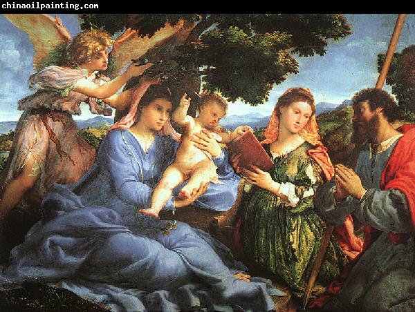 Lorenzo Lotto Madonna and Child with Saints Catherine and James