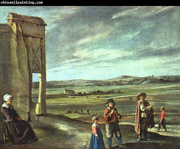 Louis Le Nain Landscape with Peasants