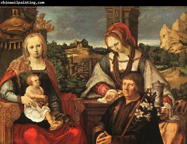 Lucas van Leyden Madonna and Child with Mary Magdalene and a Donor