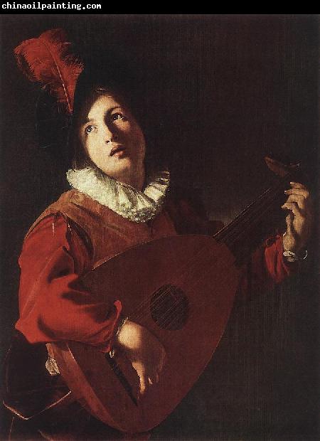 MANFREDI, Bartolomeo Lute Playing Young sg