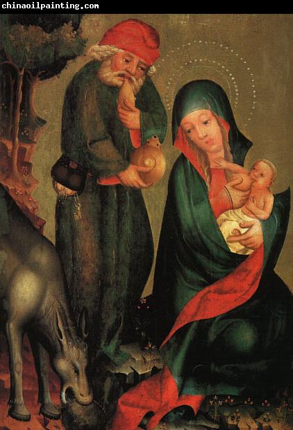 MASTER Bertram Rest on the Flight to Egypt, panel from Grabow Altarpiece g