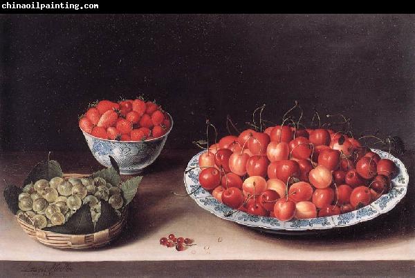 MOILLON, Louise Still-Life with Cherries, Strawberries and Gooseberries ag