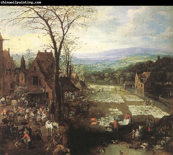 MOMPER, Joos de Flemish Market and Washing Place sg