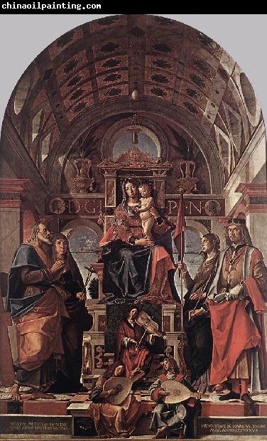 MONTAGNA, Bartolomeo Madonna and Child Enthroned with Saints sg