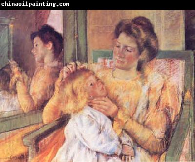 Mary Cassatt Woman Combing her Child's Hair