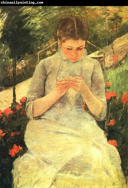 Mary Cassatt Girl Sewing