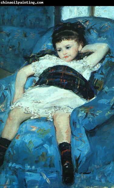 Mary Cassatt Little Girl in a Blue Armchair