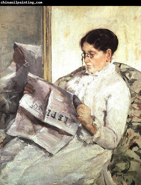 Mary Cassatt Reading Le Figaro