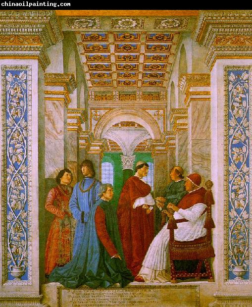 Melozzo da Forli Sixtus II with his Nephews and his Librarian Palatina