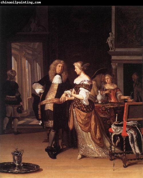 NEER, Eglon van der Elegant Couple in an Interior sh