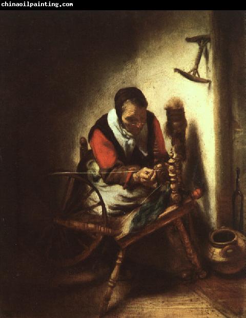 Nicolas Maes A Woman Spinning