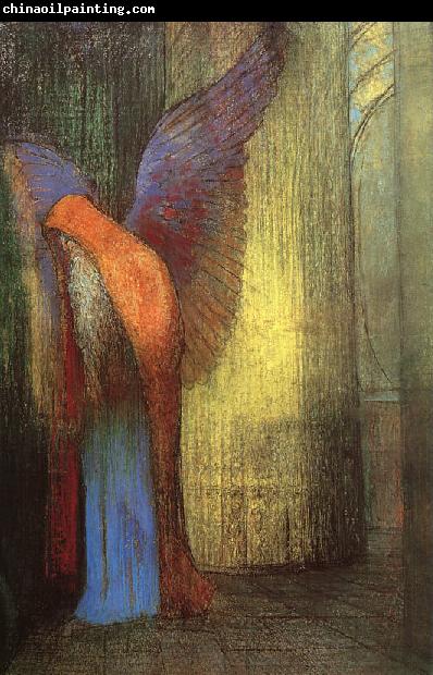 Odilon Redon Winged Old Man with a Long White Beard