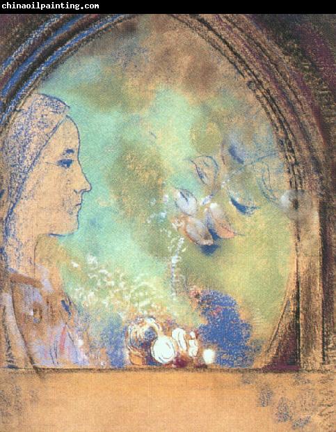 Odilon Redon Profile in an Arch