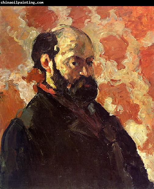 Paul Cezanne Self Portrait on a Rose Background