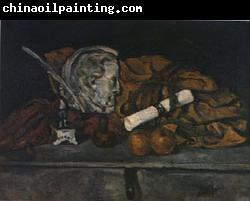 Paul Cezanne Cezanne's Accessories still life with philippe solari's Medallion