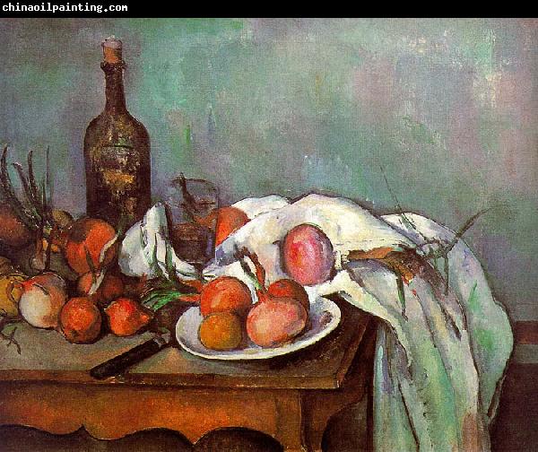 Paul Cezanne Onions and Bottles