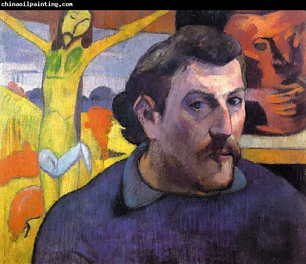 Paul Gauguin Self Portrait with Yellow Christ