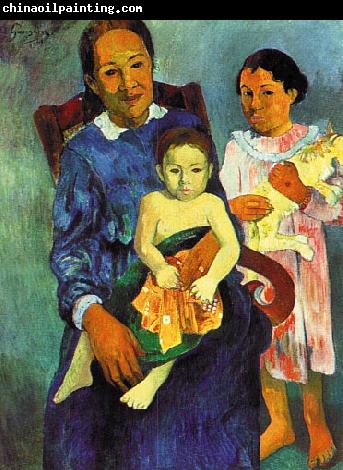 Paul Gauguin Tahitian Woman with Children 4