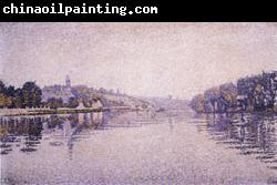 Paul Signac River's Edge The Seine at Herblay