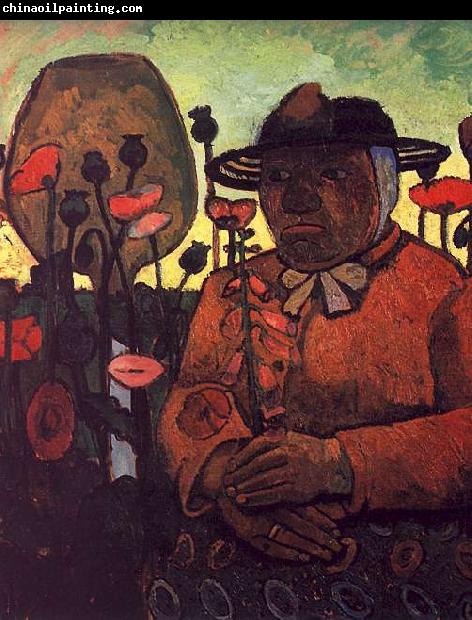 Paula Modersohn-Becker Old Poorhouse Woman with a Glass Bottle