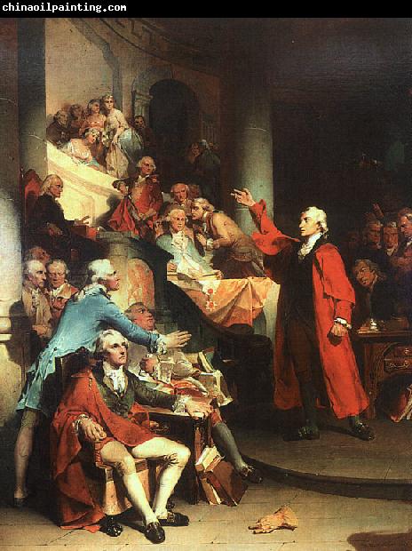 Peter F Rothermel Patrick Henry in the House of Burgesses of Virginia, Delivering his Celebrated Speech Against the St