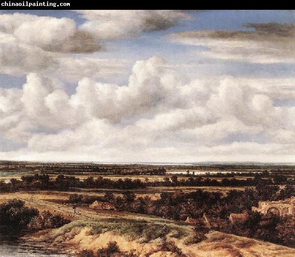 Philips Koninck An Extensive Landscape with a Road by a Ruin