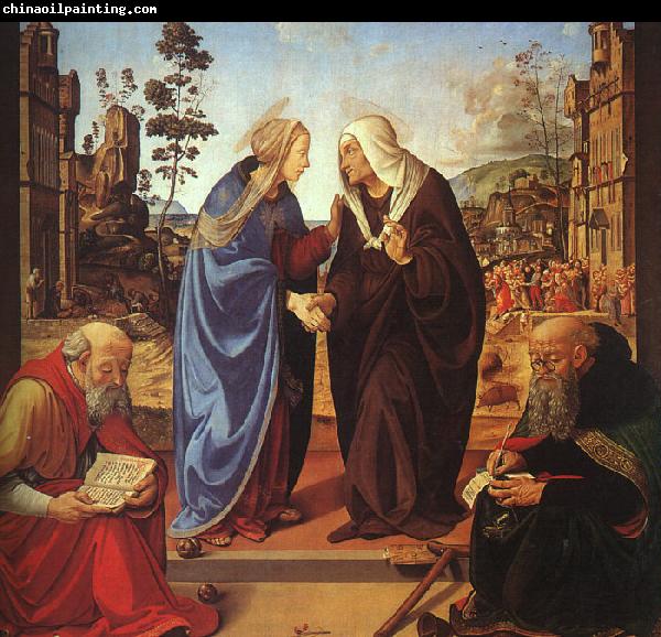 Piero di Cosimo The Visitation and Two Saints