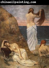 Pierre Puvis de Chavannes Young Girls on the Edge of the Sea