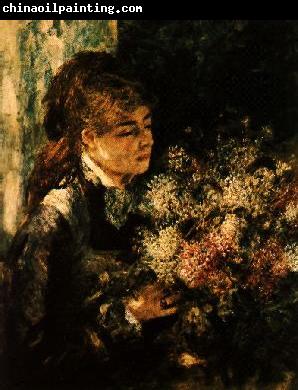 Pierre Renoir Woman with Lilacs