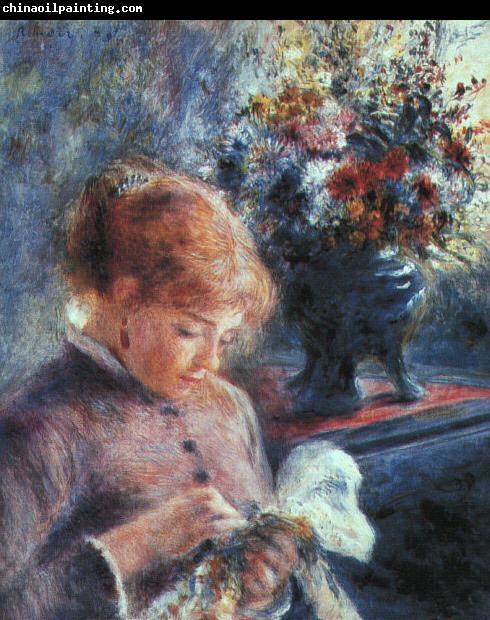 Pierre Renoir Lady Sewing