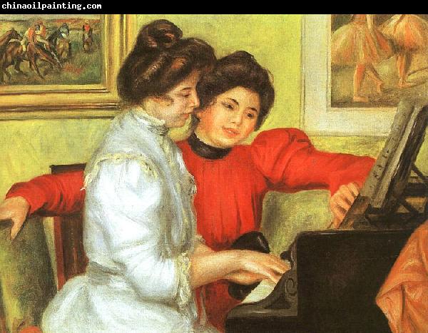 Pierre Renoir Yvonne and Christine Lerolle Playing the Piano