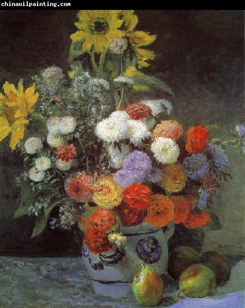 Pierre Renoir Mixed Flowers in an Earthenware Pot