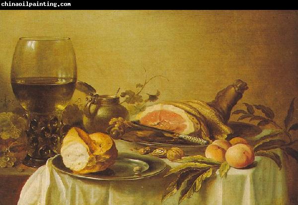 Pieter Claesz Breakfast with Ham