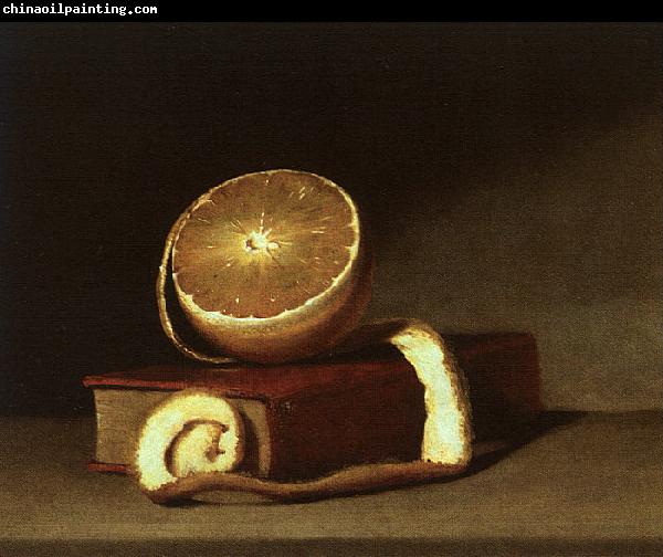 Raphaelle Peale Still Life with Orange and Book